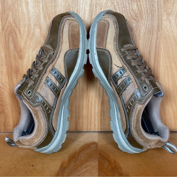 Womens 9 / Mens 7.5 Skechers Relaxed Fit Comfort Shoes Leather Brown TSS1110 - Picture 6 of 8